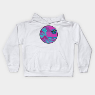 Great Wave Moon Kids Hoodie