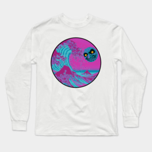 Great Wave Moon Long Sleeve T-Shirt