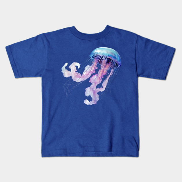 Colorful Jellyfish – Ocean Sea Life Art Kids T-Shirt by Kathy Hawke