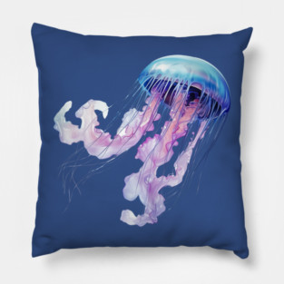Colorful Jellyfish – Ocean Sea Life Art Pillow