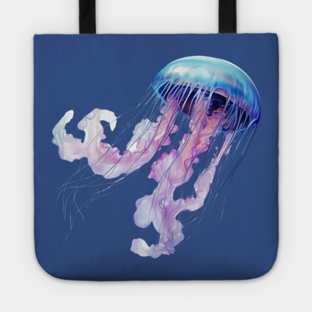 Colorful Jellyfish – Ocean Sea Life Art Tote by Kathy Hawke