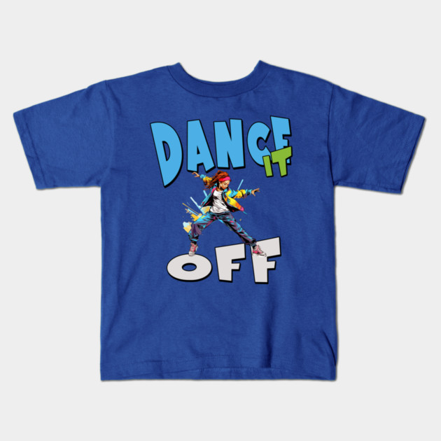 Dance It Off – Colorful Hip Hop Streetwear Kids T-Shirt by Kathy Hawke