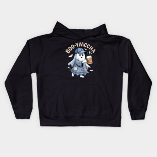Booo-rrraaccha Funny Ghost Beer Halloween Spooky Season Kids Hoodie