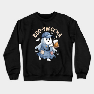 Booo-rrraaccha Funny Ghost Beer Halloween Spooky Season Crewneck Sweatshirt