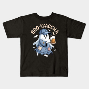 Booo-rrraaccha Funny Ghost Beer Halloween Spooky Season Kids T-Shirt