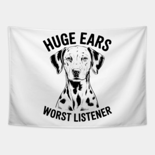 Catahoula Leopard Dog huge ears worst listener Tapestry