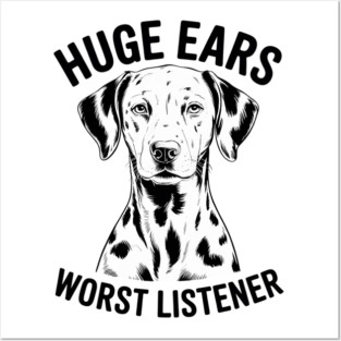 Catahoula Leopard Dog huge ears worst listener Posters and Art