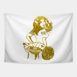 Go Steelers cheerleader Tapestry