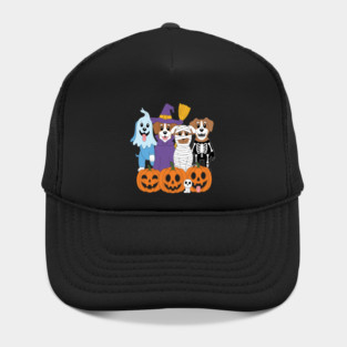 Halloween Dogs Cute Puppy Ghost Witch Skeleton Pumpkin Hat