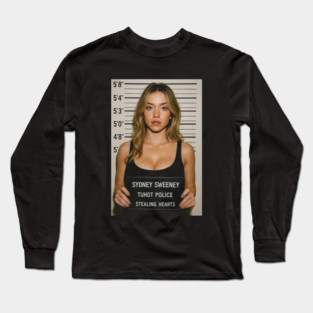 Sydney Sweeney Mugshot Long Sleeve T-Shirt