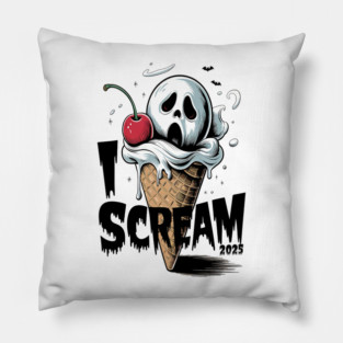 Spooky scream ghost mask Pillow
