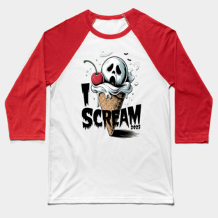 Spooky scream ghost mask Baseball T-Shirt