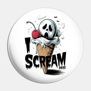 Spooky scream ghost mask Pin