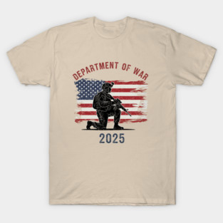 Department of War 2025 Soldier and Flag Distressed T-Shirt