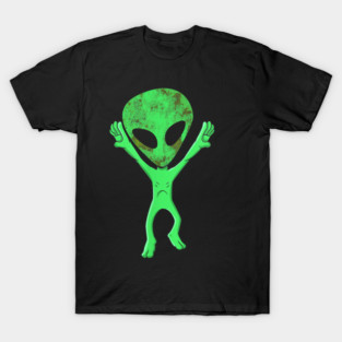 Aliens Funny Dance Challenge Boys Girls Kids Halloween Men Him T-Shirt