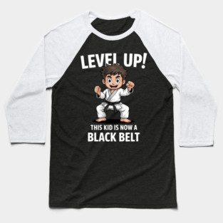 Karate Uniform Black Belt Award Baseball T-Shirt