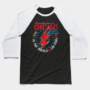 CM Punk Merch WWE CM Punk Chicago Made Shirt Chicago Flag Baseball T-Shirt