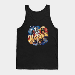 Vintage Groovy Motown Music Watercolor Art Tank Top