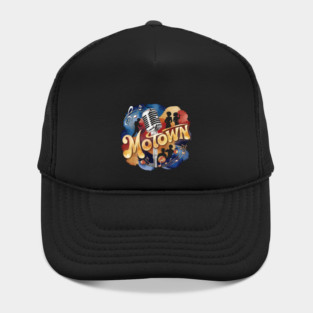 Vintage Groovy Motown Music Watercolor Art Hat