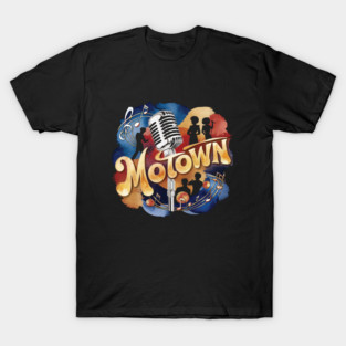 Vintage Groovy Motown Music Watercolor Art T-Shirt