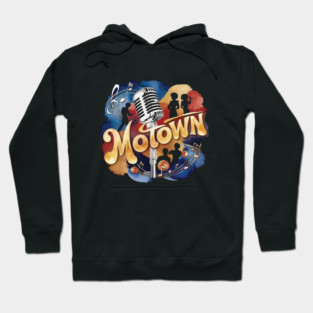 Vintage Groovy Motown Music Watercolor Art Hoodie