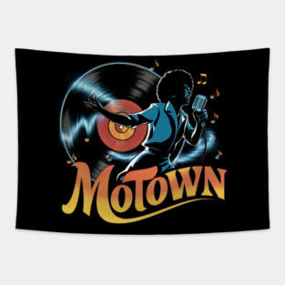 Vintage Motown Detroit Retro Soul Music Tapestry