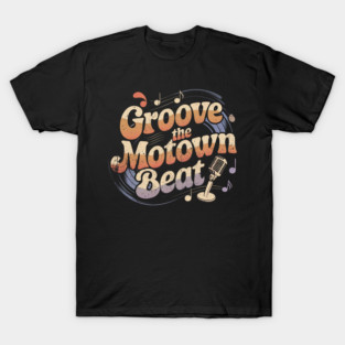 Vintage Groovy Motown Music Watercolor Art T-Shirt