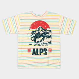 Mountain Goat on the Alps - Nature and Adventure Lovers Kids T-Shirt
