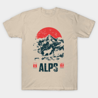 Mountain Goat on the Alps - Nature and Adventure Lovers T-Shirt
