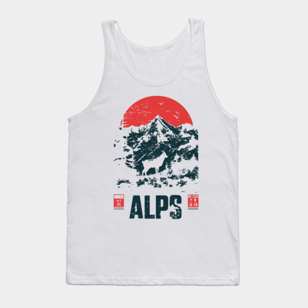 Mountain Goat on the Alps - Nature and Adventure Lovers Tank Top by TuncGK