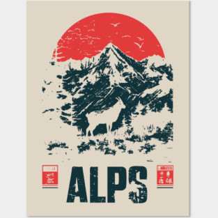 Mountain Goat on the Alps - Nature and Adventure Lovers Posters and Art