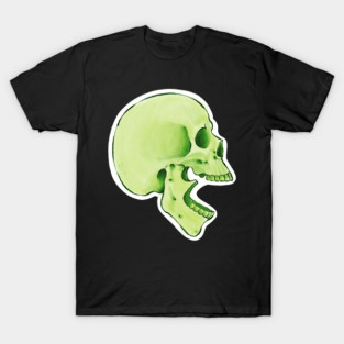 Green Screaming Skull T-Shirt