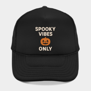 Spooky Vibes Only – Funny Halloween Pumpkin Graphic Gift Hat