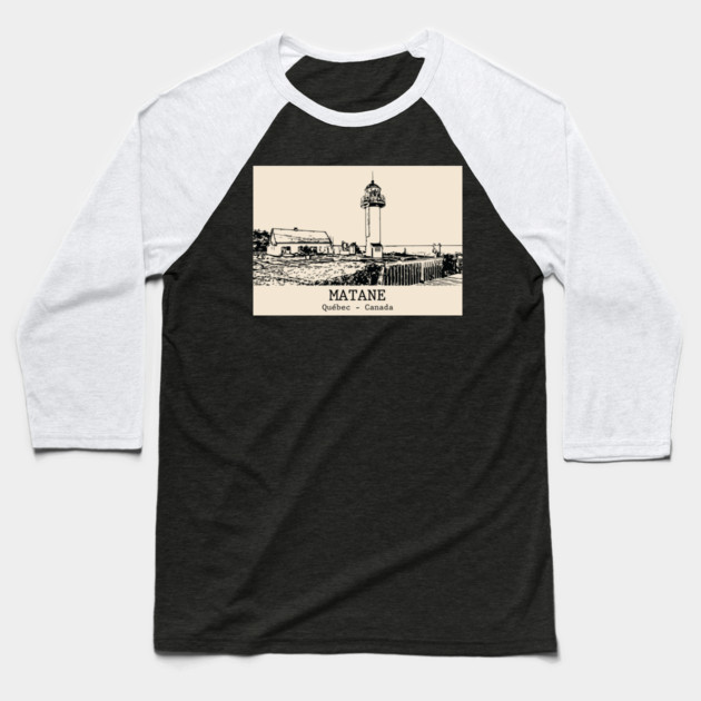 Matane - Québec Baseball T-Shirt by Lakeric