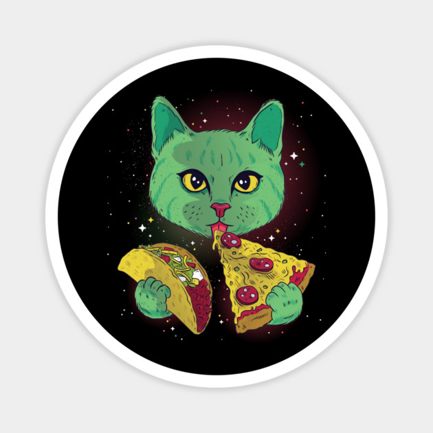 Taco Pizza Cat Magnet by Cosmo Gazoo