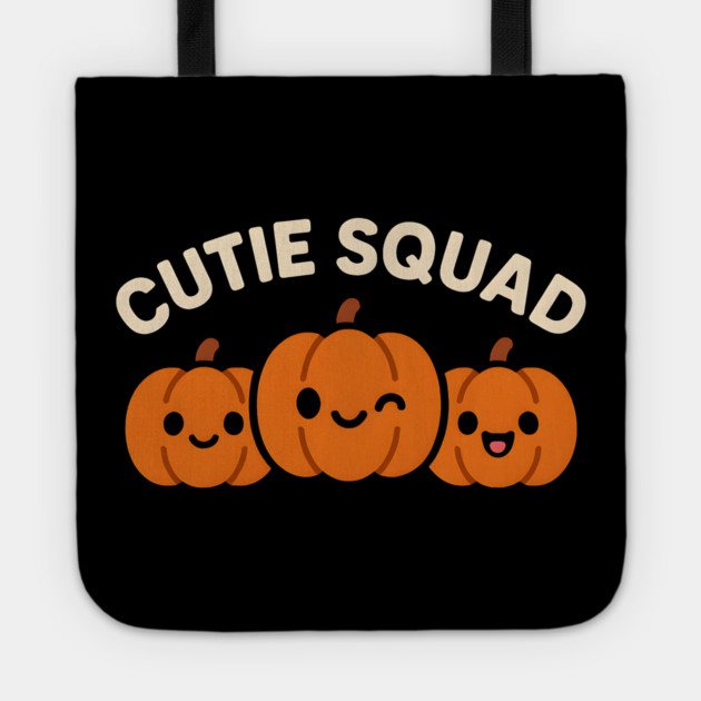 Cute Pumpkin Cutie Squad Graphic – Halloween Gift Tote by MakerMind8.2