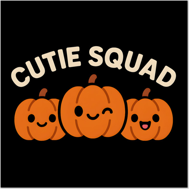 Cute Pumpkin Cutie Squad Graphic – Halloween Gift Wall Art by MakerMind8.2