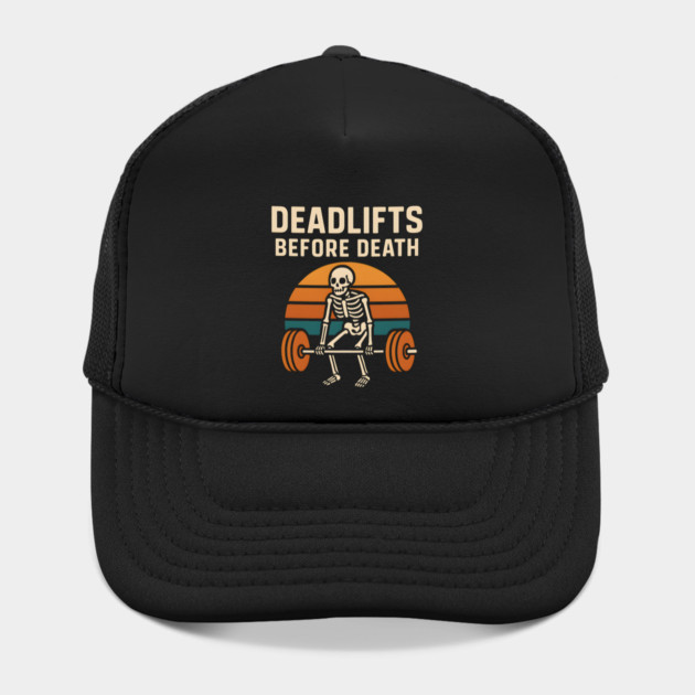 Deadlifts Before Death Skeleton Workout Pun – Gym Graphic by MakerMind8.2