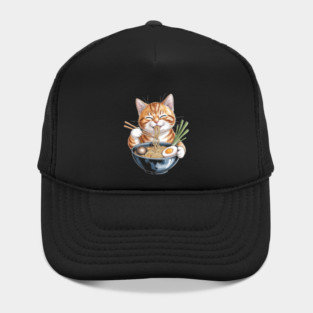 Ramen Noodles Marmalade Cat Hat