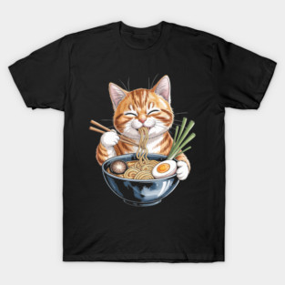Ramen Noodles Marmalade Cat T-Shirt