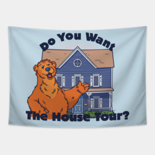 The Big Blue House Tour Tapestry