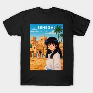 Senegal Streets Through 80s Aesthetic T-Shirt