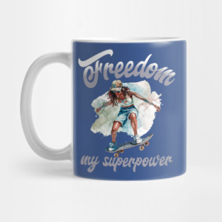 Freedom Skateboard – Skater Style Superpower Mug