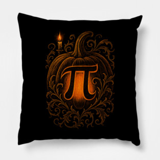 Pumpkin Pi Halloween Design Pillow
