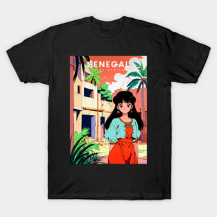 Journey Through Senegal – Retro Anime Style Exploration T-Shirt