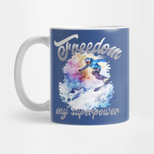 Freedom Snowboard – Snowboarding Superpower Tee Mug