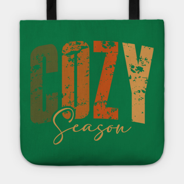 Cozy Season Fall Rustic Autumn Vibes Design Tote by Kathy Hawke