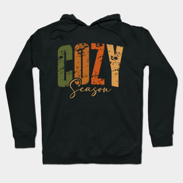 Cozy Season Fall Rustic Autumn Vibes Design Hoodie by Kathy Hawke