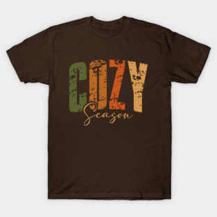 Cozy Season Fall Rustic Autumn Vibes Design T-Shirt