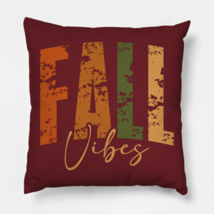 Fall Vibes Rustic Autumn Boho Seasonal Design Pillow